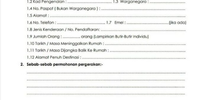 Borang Permit PKP PDRM