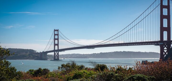 clear sky over golden gate bridge